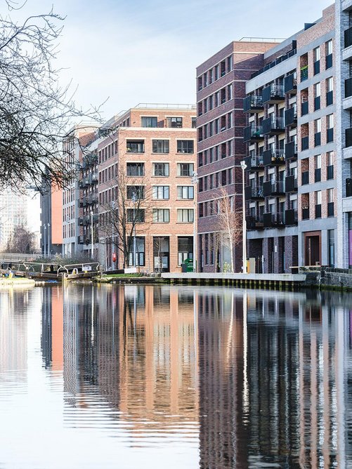 Brick Awards 2022 Urban Regeneration Winner: Neptune Wharf at Fish Island Village, Wyke Road, London. Haworth Tompkins.