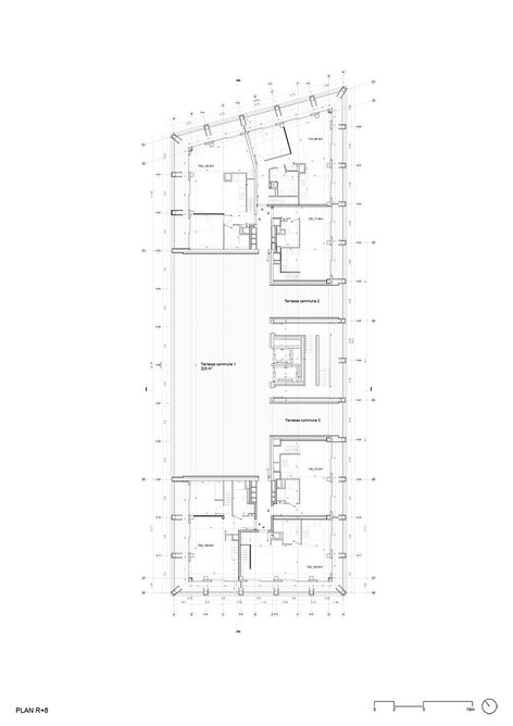 Floor plan with terrace (8th storey).